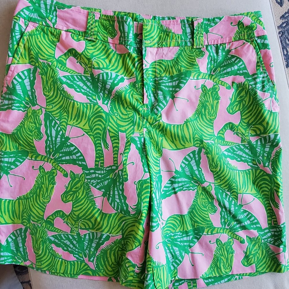 Lilly Pulitzer Shorts Zebras & Butterflies Size 12